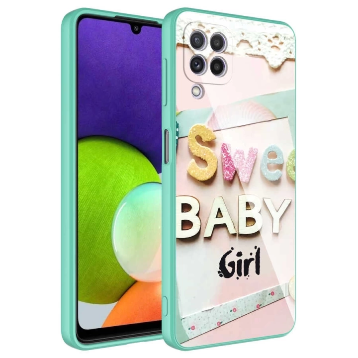 Galaxy M32 Kılıf Kamera Korumalı Desenli Sert Silikon Redclick Epoksi Kapak