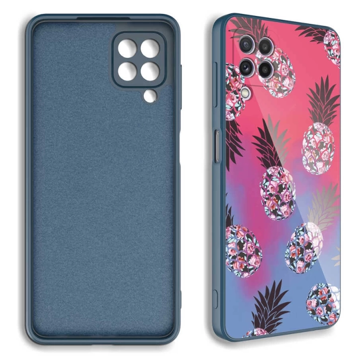 Galaxy M32 Kılıf Kamera Korumalı Desenli Sert Silikon Redclick Epoksi Kapak