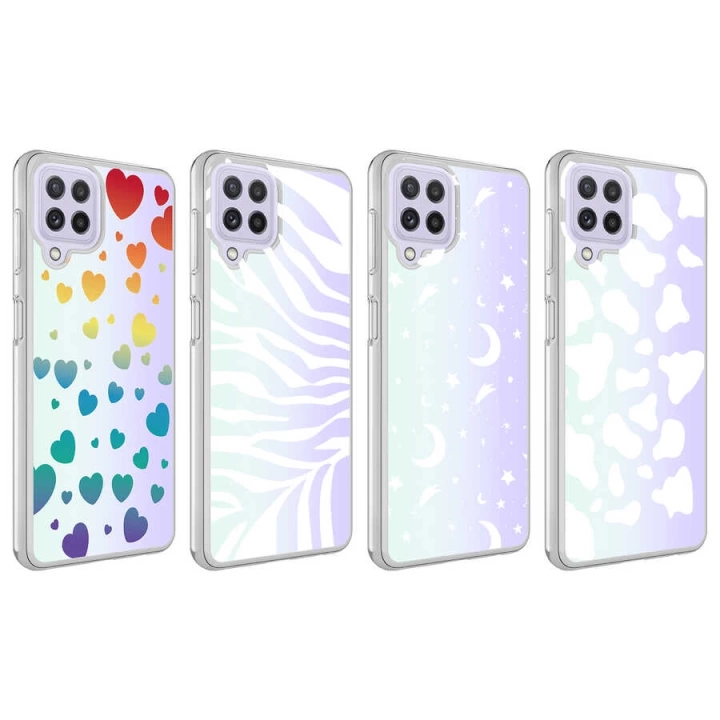 Galaxy M32 Kılıf Redclick M-blue Desenli Kapak