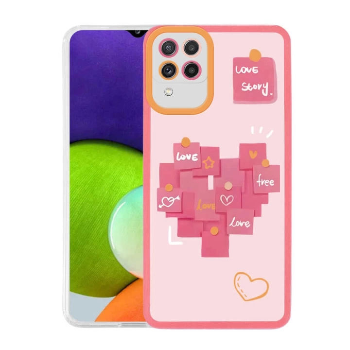 Galaxy M32 Kılıf Redclick M-fit Desenli Kapak