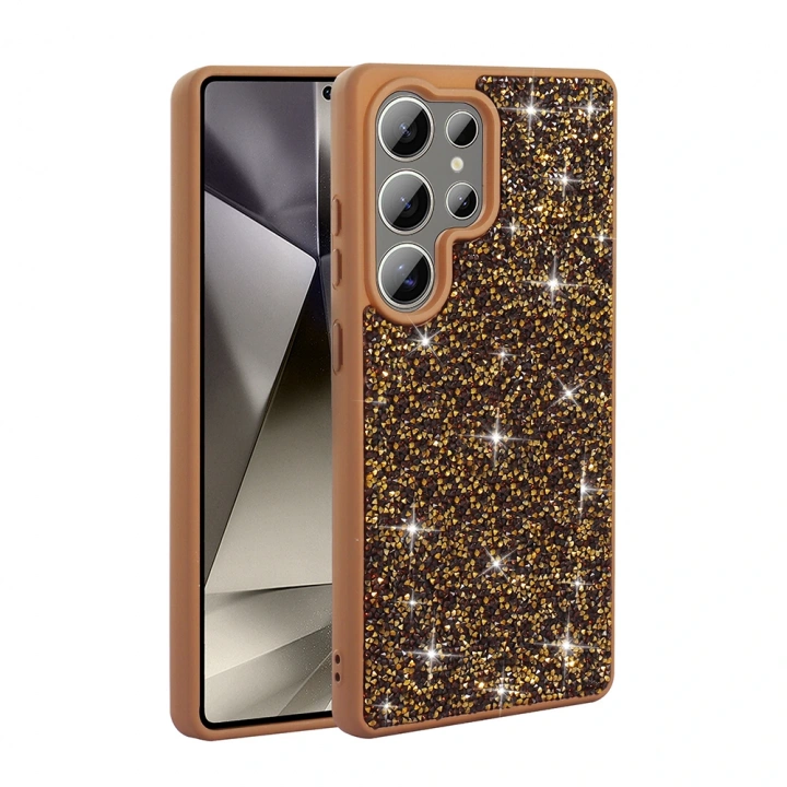 Galaxy S22 Ultra Kılıf Parlak Taşlı Tasarım Redclick Pırlanta Kapak