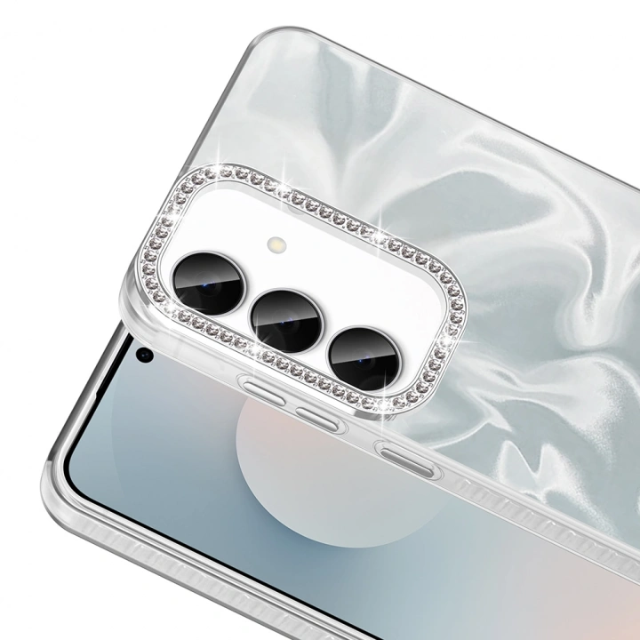 Galaxy S24 FE Kılıf Airbagli Parlak Taş Detay Tasarımlı Redclick Esila Kapak