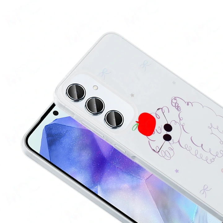 Galaxy S24 FE Kılıf Şeffaf Figürlü Redclick Folk Sert Kapak