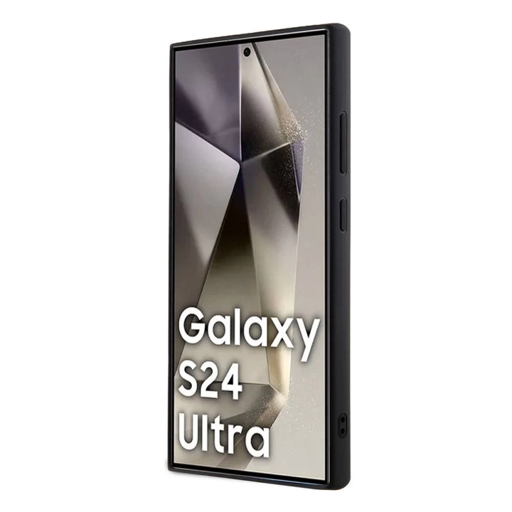 Galaxy S24 Ultra Kılıf Karl Lagerfeld Taşlı Metal Logo Orjinal Lisanslı Kapak