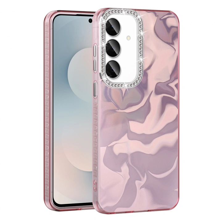 Galaxy S25 FE Kılıf Airbagli Parlak Taş Detay Tasarımlı Redclick Esila Kapak