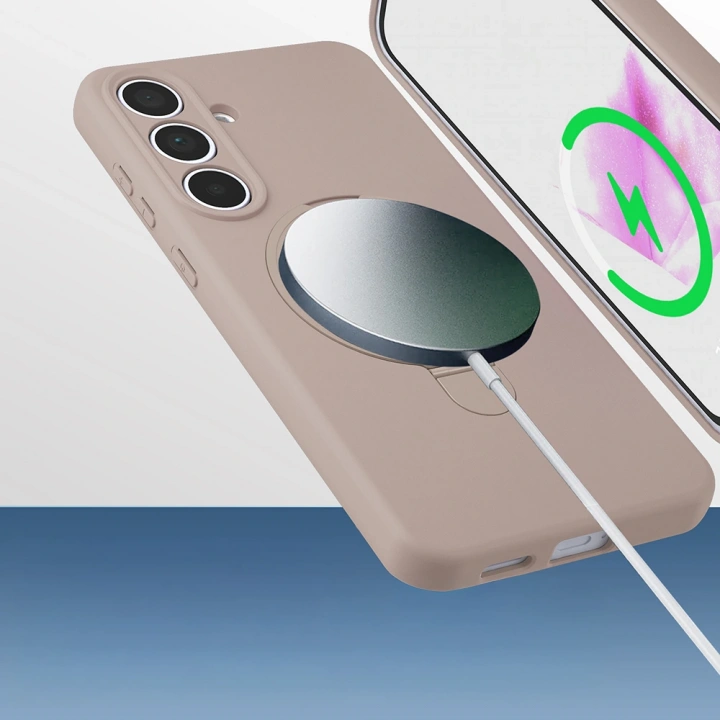 Galaxy S25 FE Kılıf M-safe Şarj Özellikli Standlı Redclick Samara Kapak