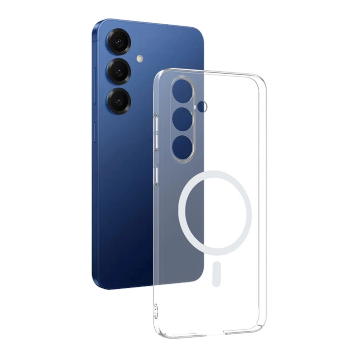 Galaxy S25 FE Ultra Kamera Korumalı M-Safe Şarj Özellikli Şeffaf Redclick London Silikon Kapak