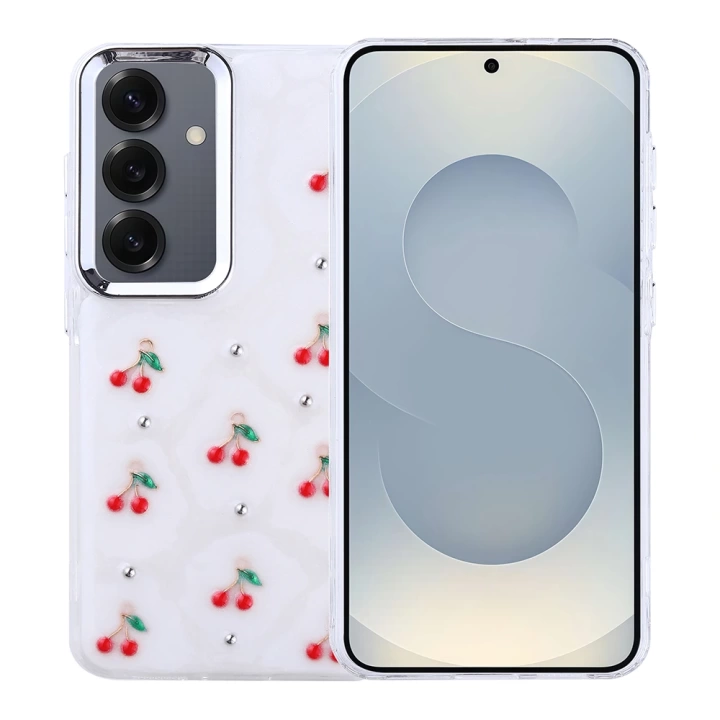 Galaxy S25 Kılıf Airbag Tasarımlı Simli Şeffaf Redclick Kutup Kapak