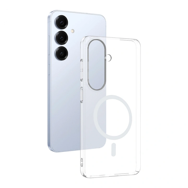 Galaxy S26 Kamera Korumalı M-Safe Şarj Özellikli Şeffaf Redclick London Sert PC Kapak