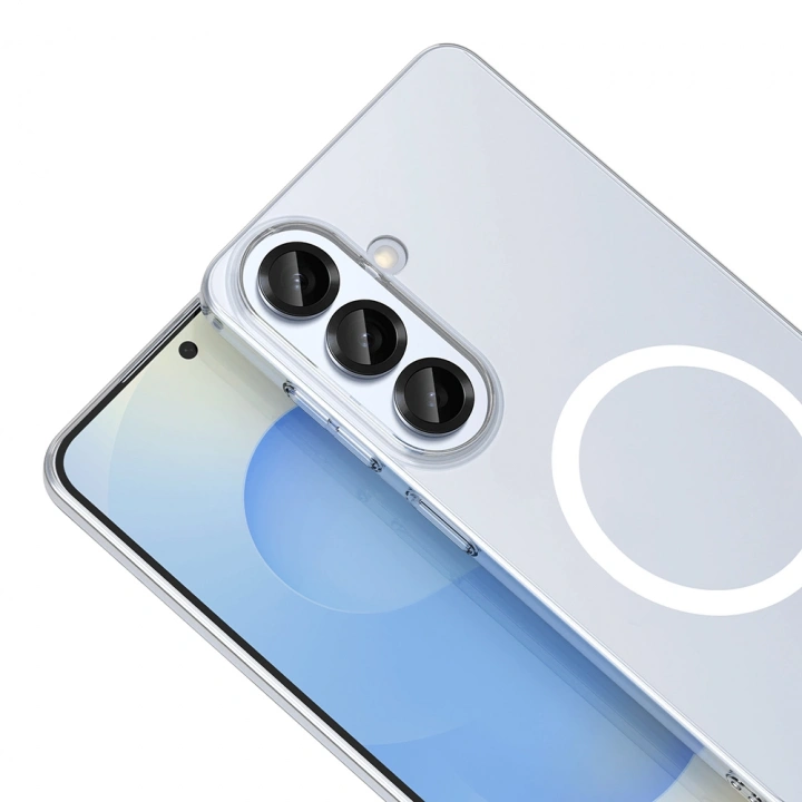 Galaxy S26 Kamera Korumalı M-Safe Şarj Özellikli Şeffaf Redclick London Sert PC Kapak