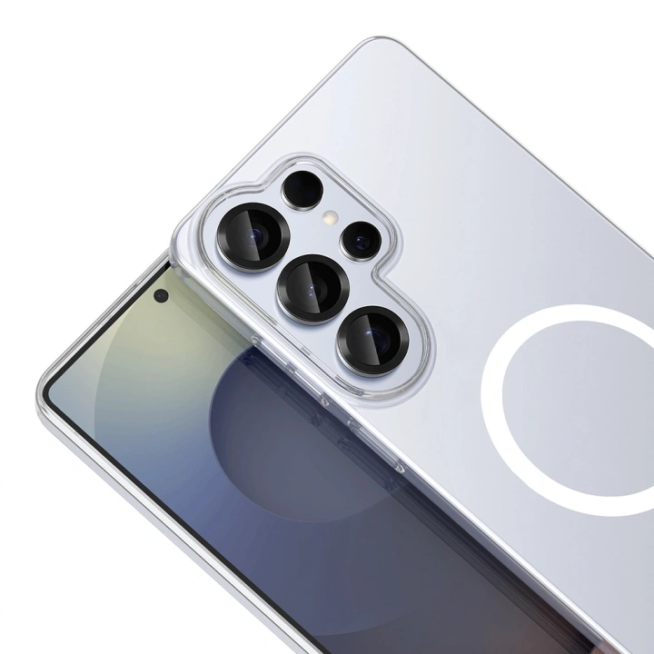 Galaxy S26 Ultra Kamera Korumalı M-Safe Şarj Özellikli Şeffaf Redclick London Sert PC Kapak