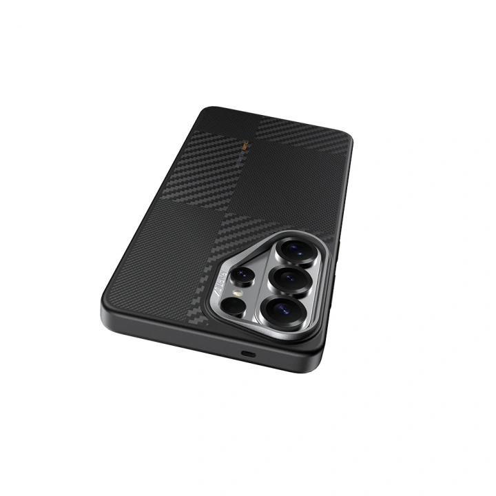 Galaxy S26 Ultra Kılıf M-safe Şarj Özellikli 600D Metal Kamera Çerçeveli Raptic Aramid Dual Serisi Kapak