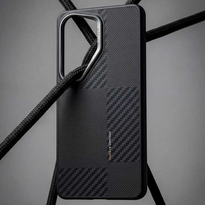 Galaxy S26 Ultra Kılıf M-safe Şarj Özellikli 600D Metal Kamera Çerçeveli Raptic Aramid Dual Serisi Kapak