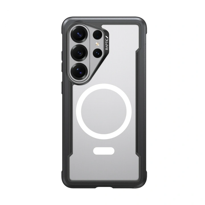 Galaxy S26 Ultra Kılıf M-safe Şarj Özellikli Airbagli Raptic Shield Serisi Şeffaf Arka Yüzey Kapak