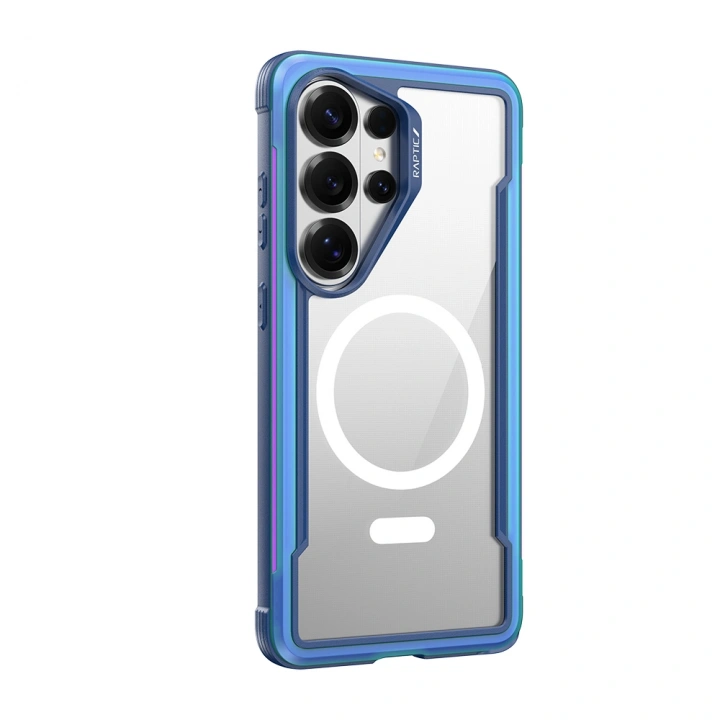 Galaxy S26 Ultra Kılıf M-safe Şarj Özellikli Airbagli Raptic Shield Serisi Şeffaf Arka Yüzey Kapak