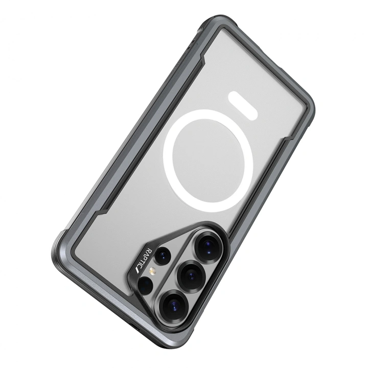 Galaxy S26 Ultra Kılıf M-safe Şarj Özellikli Airbagli Raptic Shield Serisi Şeffaf Arka Yüzey Kapak