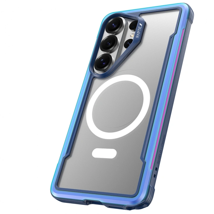 Galaxy S26 Ultra Kılıf M-safe Şarj Özellikli Airbagli Raptic Shield Serisi Şeffaf Arka Yüzey Kapak