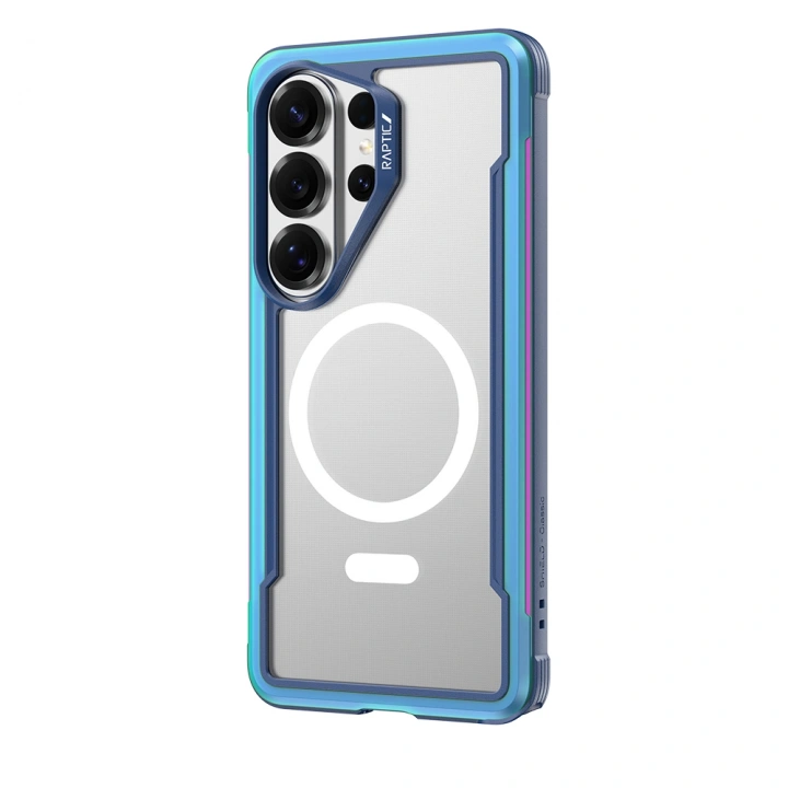 Galaxy S26 Ultra Kılıf M-safe Şarj Özellikli Airbagli Raptic Shield Serisi Şeffaf Arka Yüzey Kapak