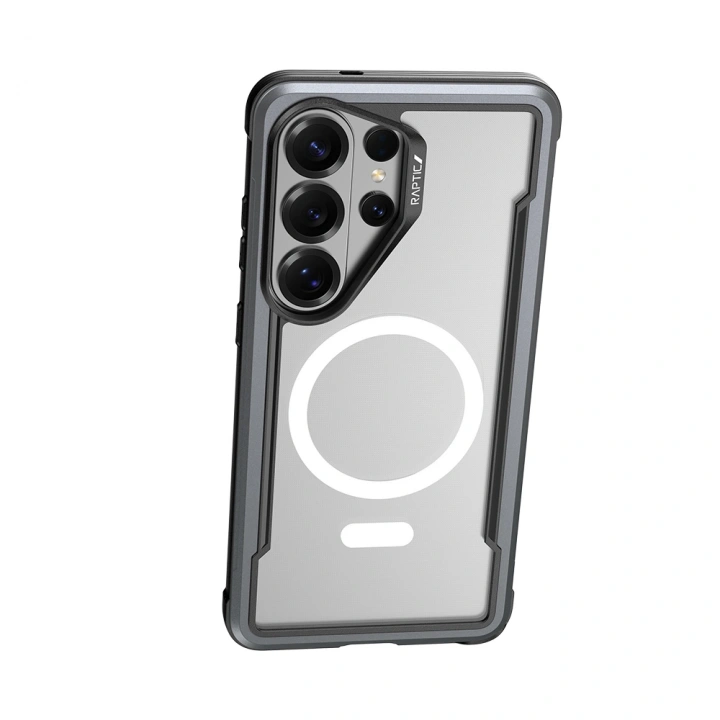 Galaxy S26 Ultra Kılıf M-safe Şarj Özellikli Airbagli Raptic Shield Serisi Şeffaf Arka Yüzey Kapak