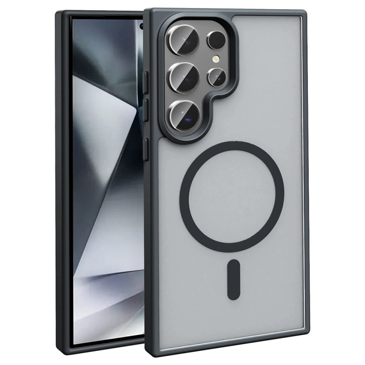 Galaxy S26 Ultra Kılıf M-safe Şarj Özellikli Mat Arka Yüzey Redclick Sio Kapak