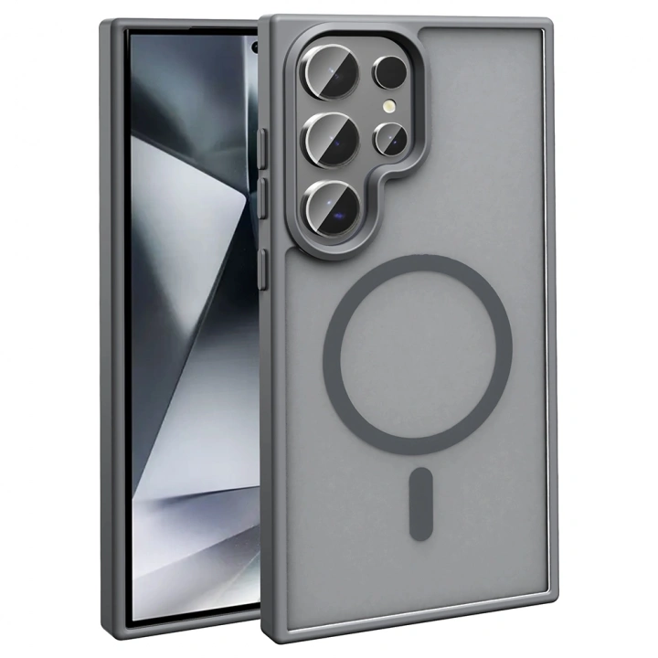 Galaxy S26 Ultra Kılıf M-safe Şarj Özellikli Mat Arka Yüzey Redclick Sio Kapak