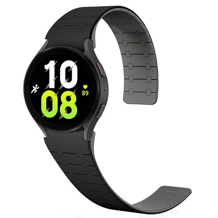 Galaxy Watch 4 5 6 Pro Redclick KRD-111 20mm Çizgili Desenli Ultra Hafif Silikon Kordon