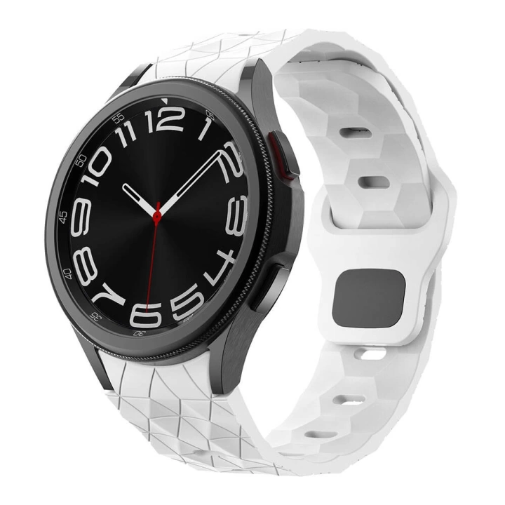 Galaxy Waych 5 44mm Redclick KRD-116 20mm Futbol Desenli Spor Tasarımlı Silikon Kordon