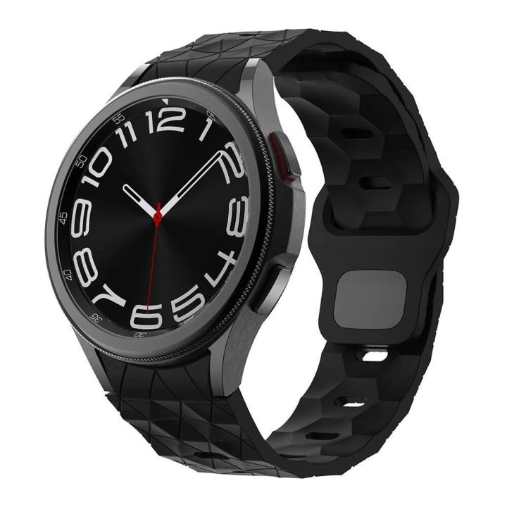 Galaxy Waych 5 44mm Redclick KRD-116 20mm Futbol Desenli Spor Tasarımlı Silikon Kordon