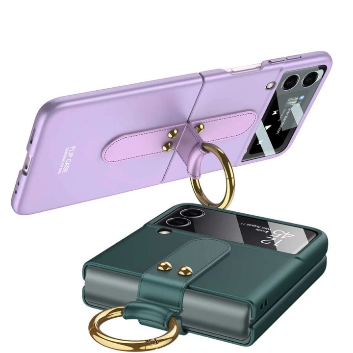 Galaxy Z Flip 3 Kılıf Redclick Flip Ring Kıpta Kapak