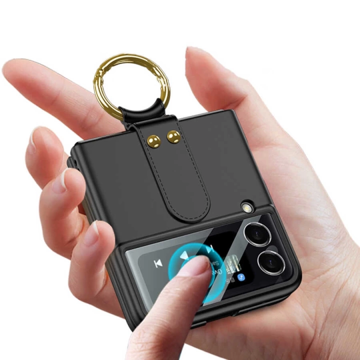 Galaxy Z Flip 3 Kılıf Redclick Flip Ring Kıpta Kapak