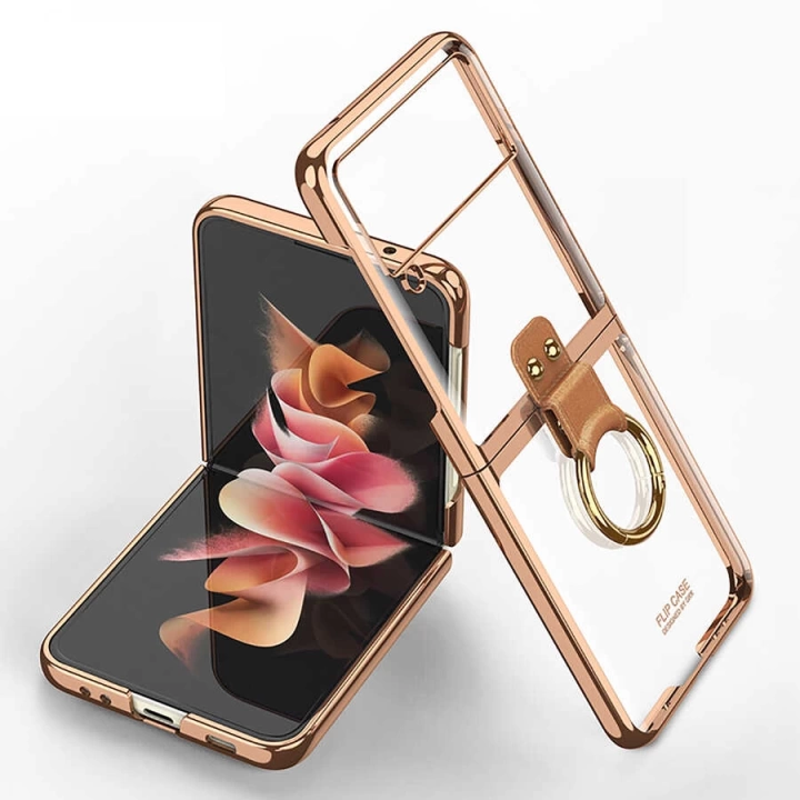 Galaxy Z Flip 3 Kılıf Redclick Yüzüklü Kıpta Kapak
