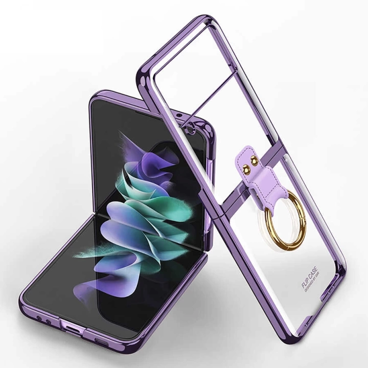 Galaxy Z Flip 3 Kılıf Redclick Yüzüklü Kıpta Kapak