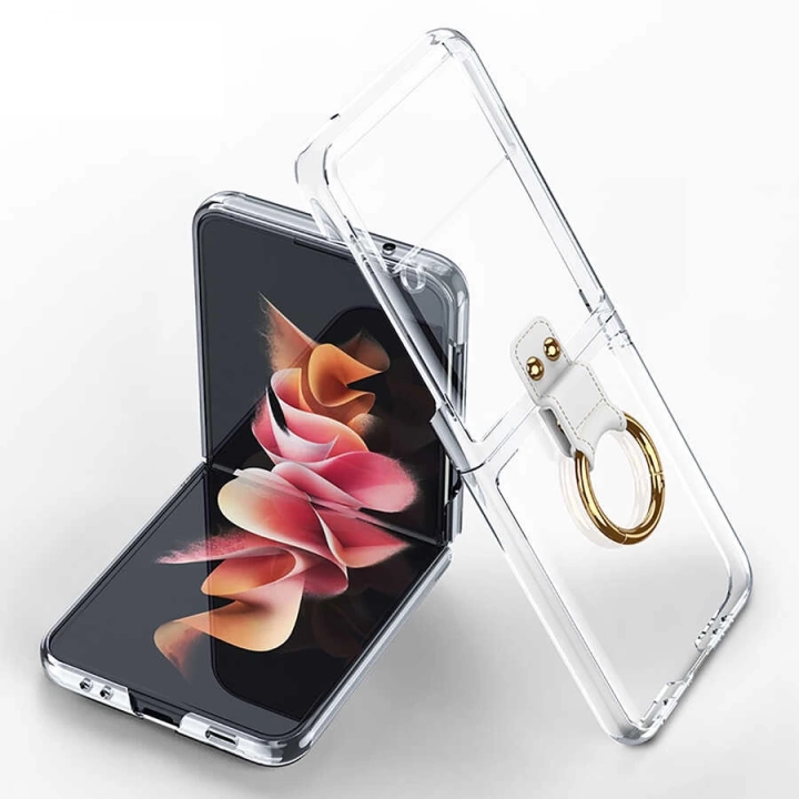 Galaxy Z Flip 3 Kılıf Redclick Yüzüklü Kıpta Kapak