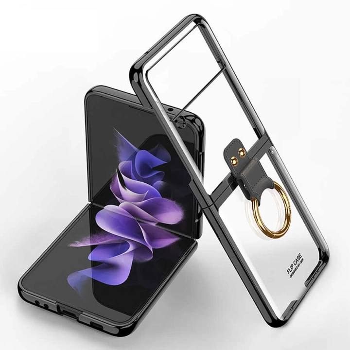Galaxy Z Flip 3 Kılıf Redclick Yüzüklü Kıpta Kapak