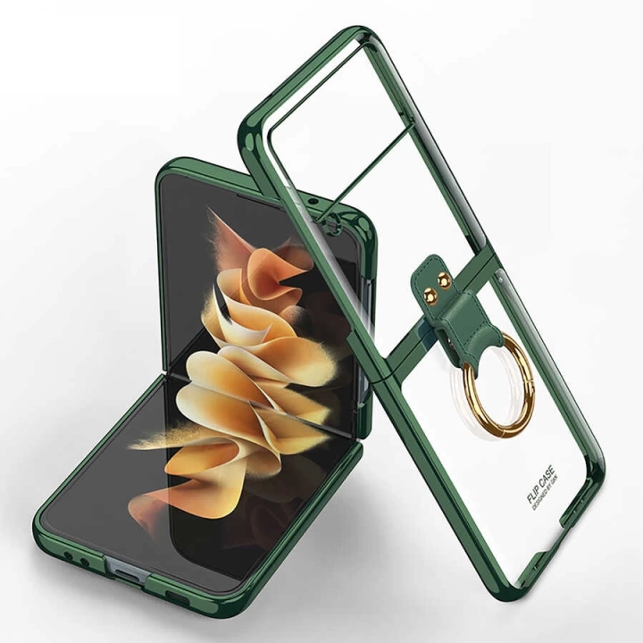 Galaxy Z Flip 3 Kılıf Redclick Yüzüklü Kıpta Kapak