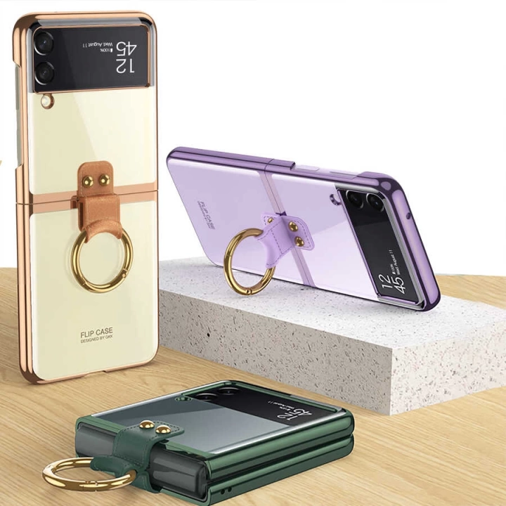 Galaxy Z Flip 3 Kılıf Redclick Yüzüklü Kıpta Kapak