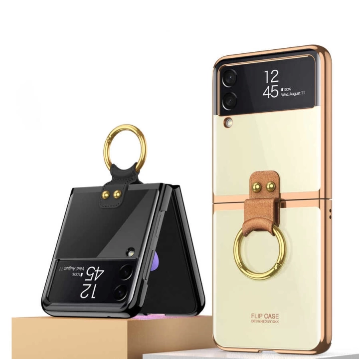 Galaxy Z Flip 3 Kılıf Redclick Yüzüklü Kıpta Kapak
