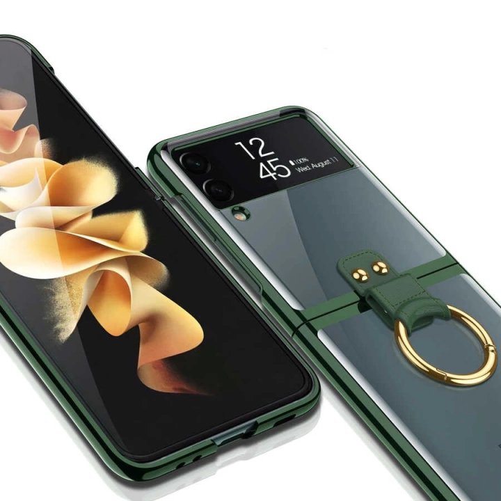 Galaxy Z Flip 3 Kılıf Redclick Yüzüklü Kıpta Kapak