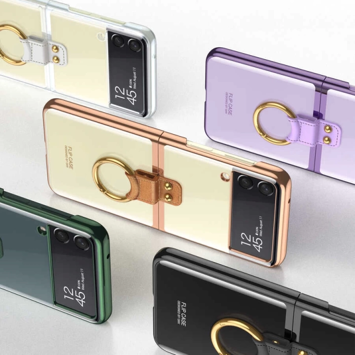 Galaxy Z Flip 3 Kılıf Redclick Yüzüklü Kıpta Kapak