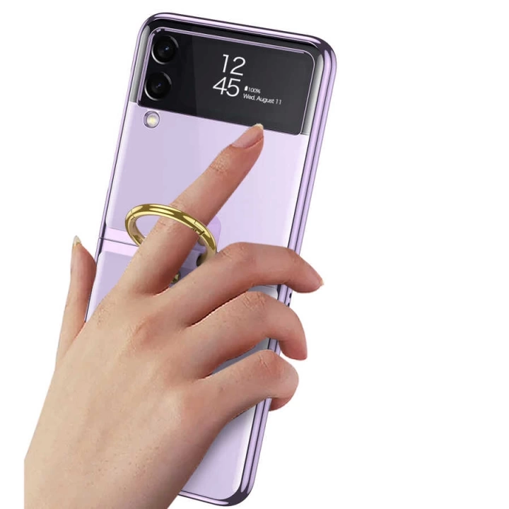 Galaxy Z Flip 3 Kılıf Redclick Yüzüklü Kıpta Kapak