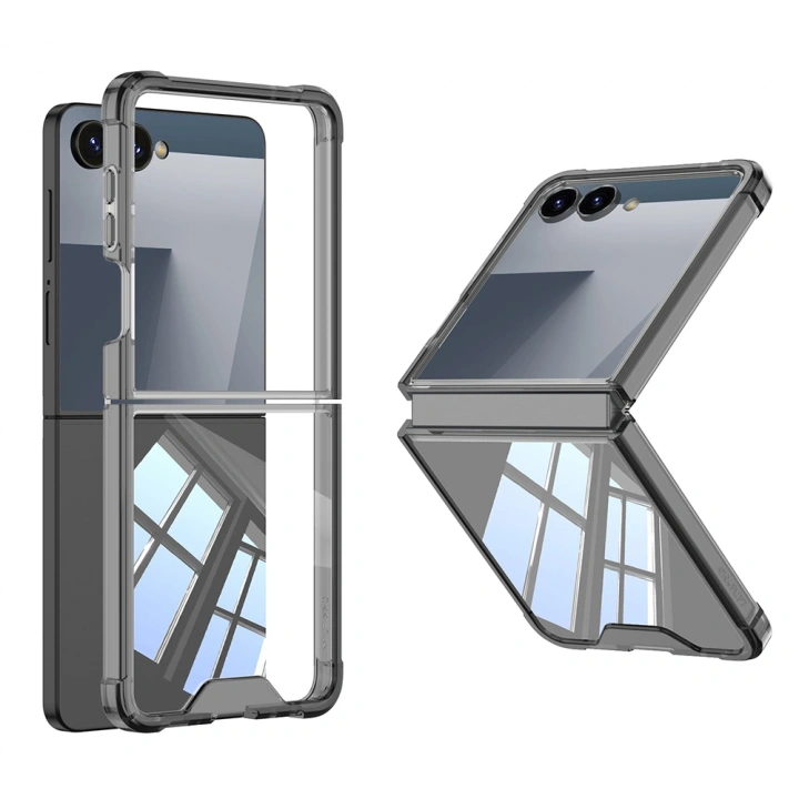 Galaxy Z Flip 7 Kılıf Redclick Full Camlı Kıpta Kapak