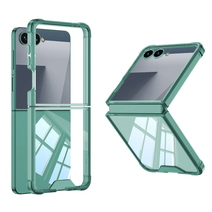 Galaxy Z Flip 7 Kılıf Redclick Full Camlı Kıpta Kapak