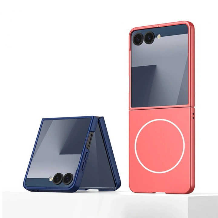 Galaxy Z Flip 7 Kılıf Wireless Şarj Özellikli Redclick Kıpta M-safe Kapak