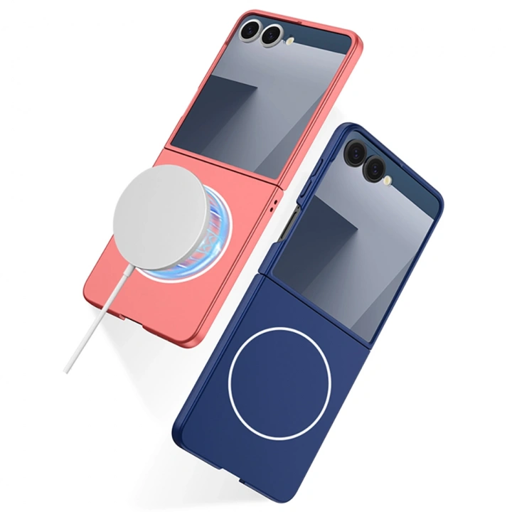 Galaxy Z Flip 7 Kılıf Wireless Şarj Özellikli Redclick Kıpta M-safe Kapak