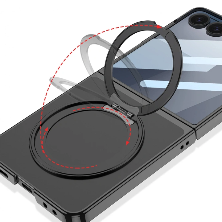 Galaxy Z Flip 7 M-safe Şarj Özellikli Redclick Kıpta KPT-02 Standlı Kapak