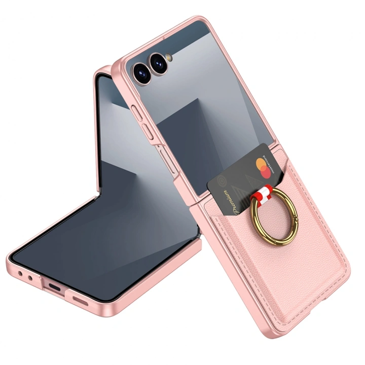 Galaxy Z Flip 7 Redclick Kıpta Yüzüklü Kartlıklı Kapak