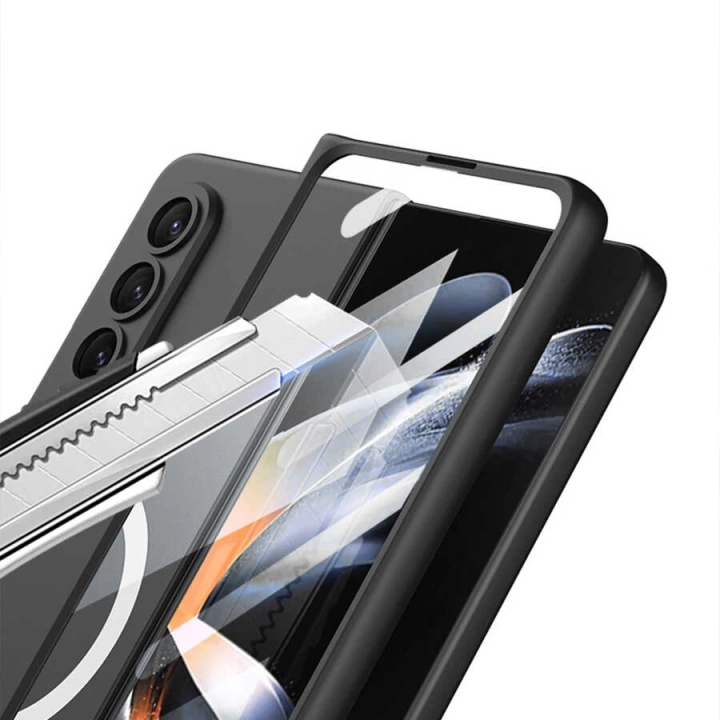 Galaxy Z Fold 4 Kılıf Wireless Şarj Özellikli Redclick Kıpta Magsafe Kapak