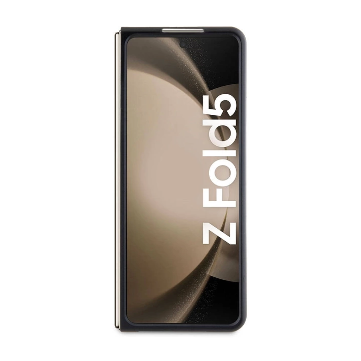 Galaxy Z Fold 5 Kılıf Lacoste Orjinal Lisanslı PU Pike Desenli Arka Yüzey İkonik Timsah Dokuma Logolu Kapak