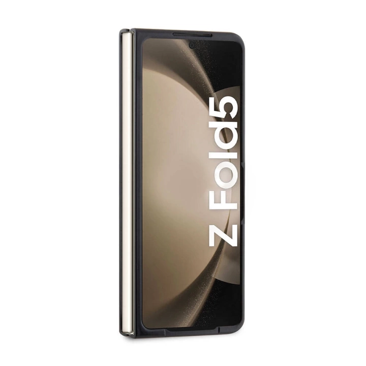 Galaxy Z Fold 5 Kılıf Lacoste Orjinal Lisanslı PU Pike Desenli Arka Yüzey İkonik Timsah Dokuma Logolu Kapak