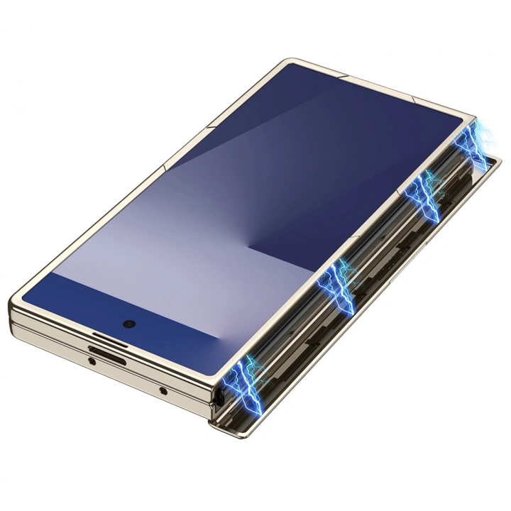 Galaxy Z Fold 7 Kılıf Kamera Korumalı Şeffaf Tasarımlı Redclick Lego Standlı Kapak